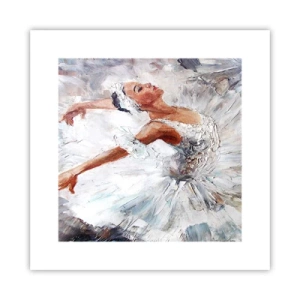 Plakat - Blød og let som tyl - 30x30 cm