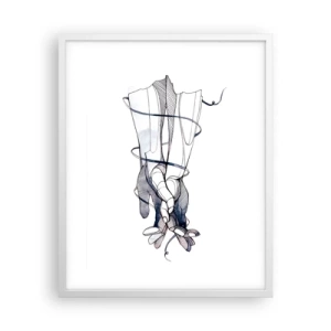 Plakat i hvid ramme - En undersøgelse af berøring - 40x50 cm