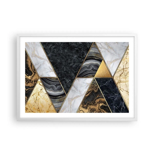 Plakat i hvid ramme - Sten for sten - 70x50 cm