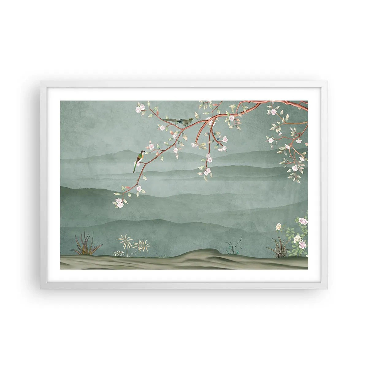 Plakat i hvid ramme - Forår, ah, det er dig - 70x50 cm