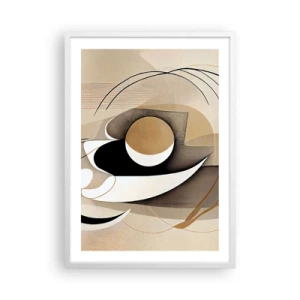 Plakat i hvid ramme - Komposition: essensen af ting - 50x70 cm