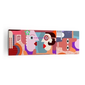 Lærredstryk - Billede på lærred - Øje mod øje - 160x50 cm