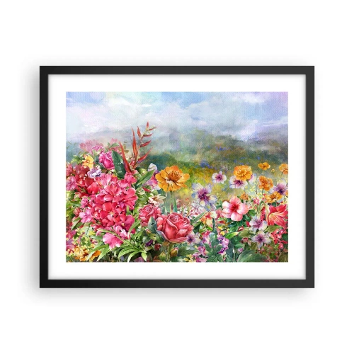 Plakat i sort ramme - En have, der er gået amok - 50x40 cm