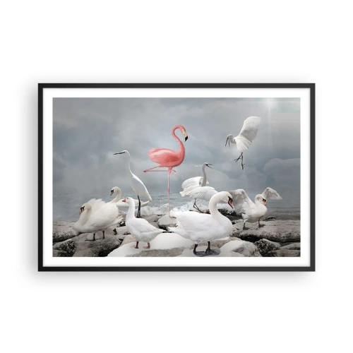 Plakat i sort ramme - Hvor kommer jeg fra? - 91x61 cm