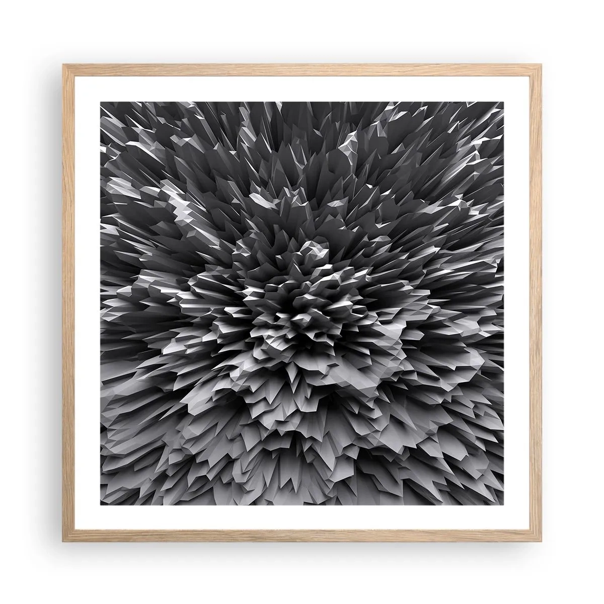 Plakat i ramme af lyst egetræ - Det kan ikke blive skarpere end dette - 60x60 cm