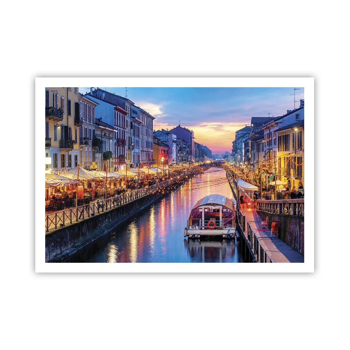 Plakat - En aften med lys og sjov - 100x70 cm