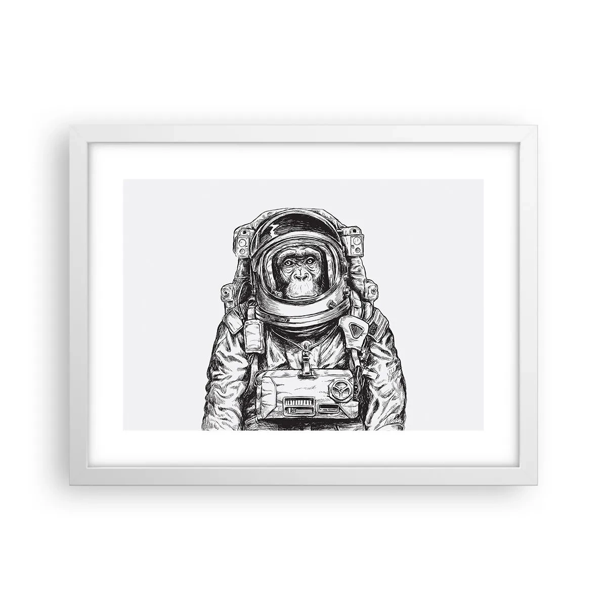 Plakat i hvid ramme - Alternativ evolution - 40x30 cm