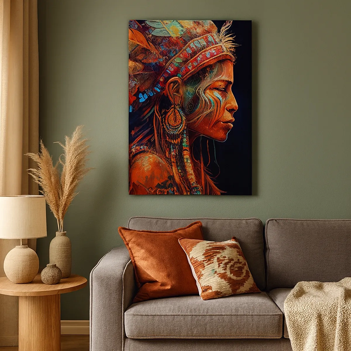 Lærredstryk - Billede på lærred - Et magisk ritual - 50x70 cm