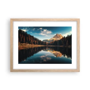 Plakat i ramme af lyst egetræ - Dobbelt landskab - 40x30 cm