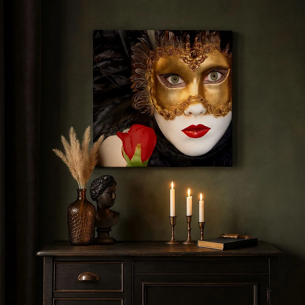 Lærredstryk - Billede på lærred - Fordi livet er et stort bal - 30x30 cm