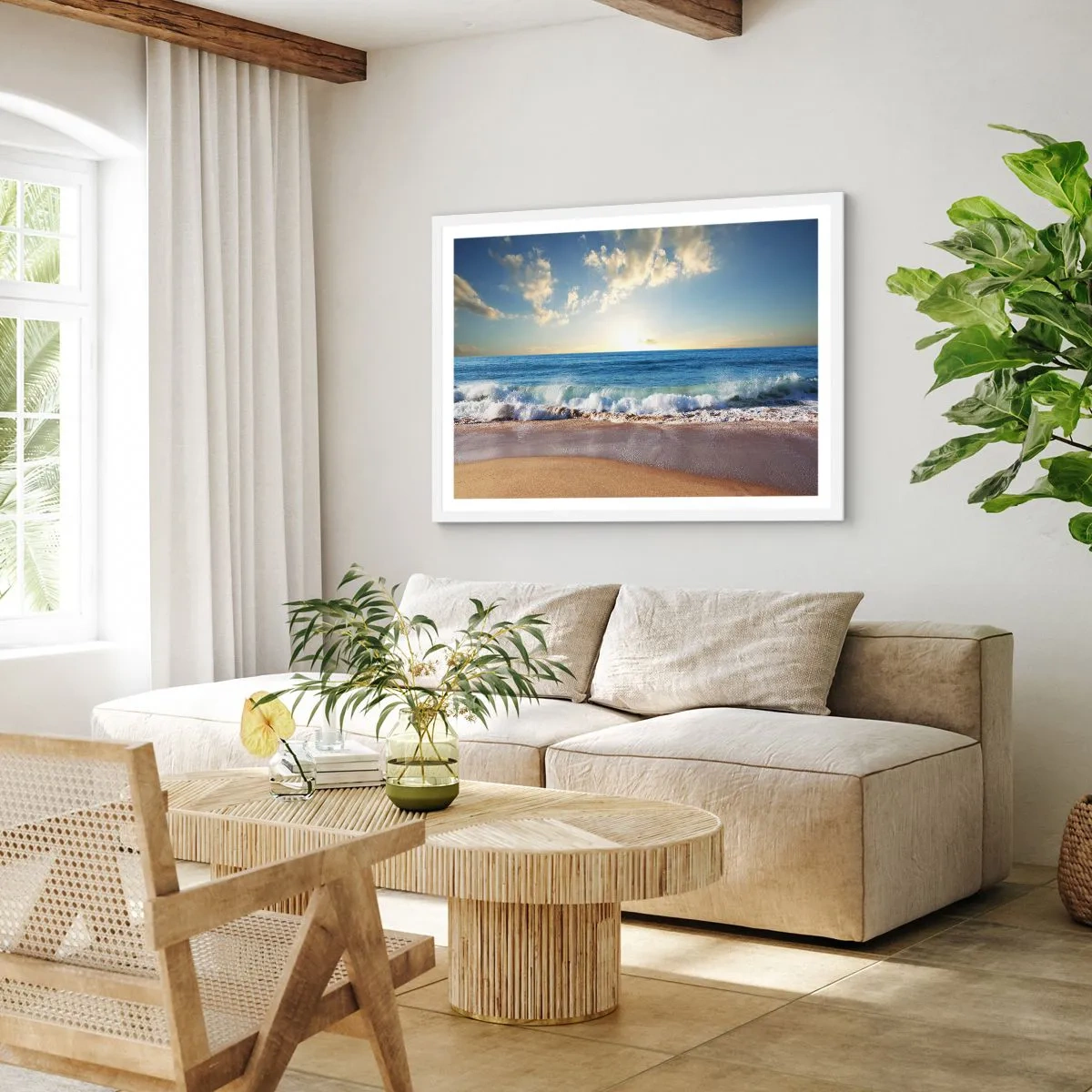 Plakat i hvid ramme - Bevægelse og stilhed på samme tid - 40x30 cm