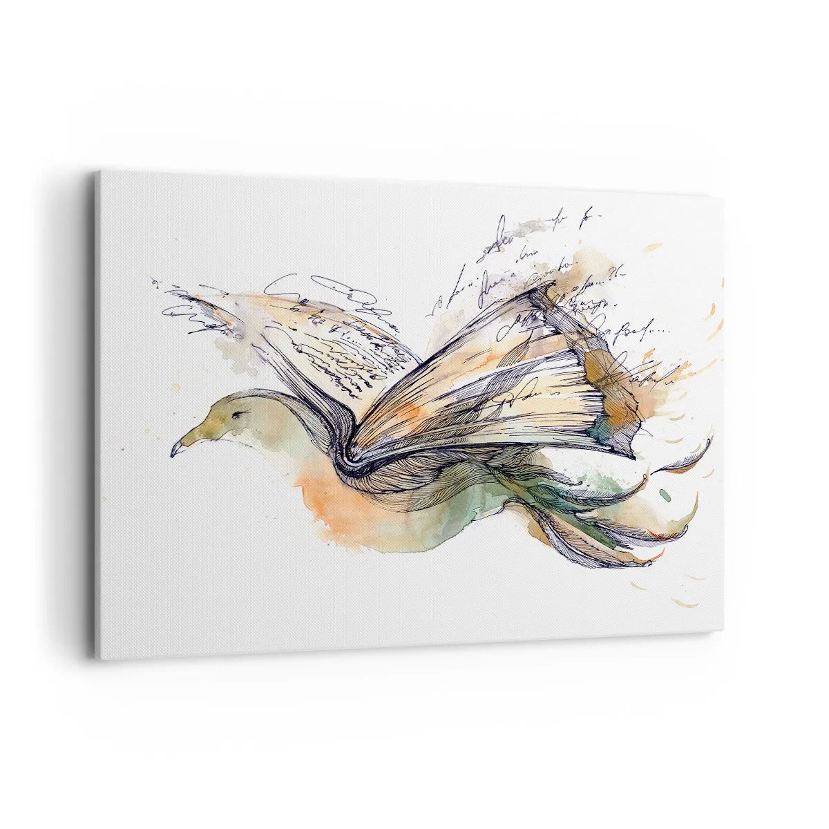 Lærredstryk - Billede på lærred - På poesiens vinger - 100x70 cm