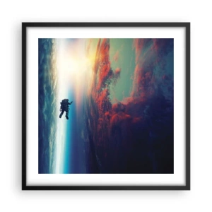 Plakat i sort ramme - Over for universet - 50x50 cm