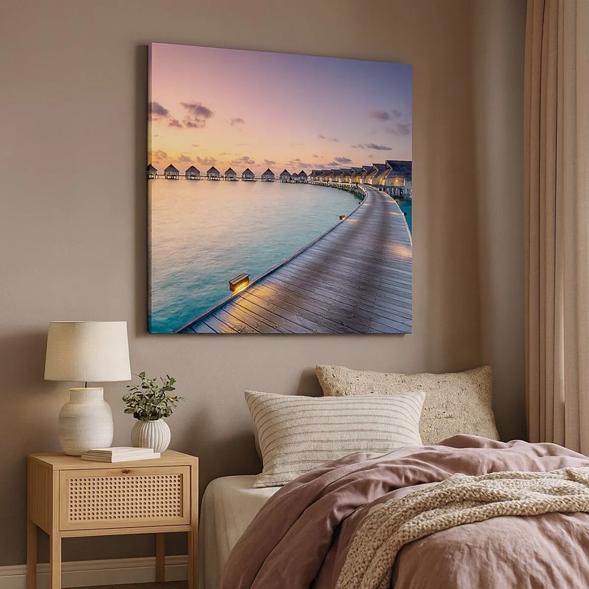 Lærredstryk - Billede på lærred - Ferie - tilbage til kilden - 30x30 cm