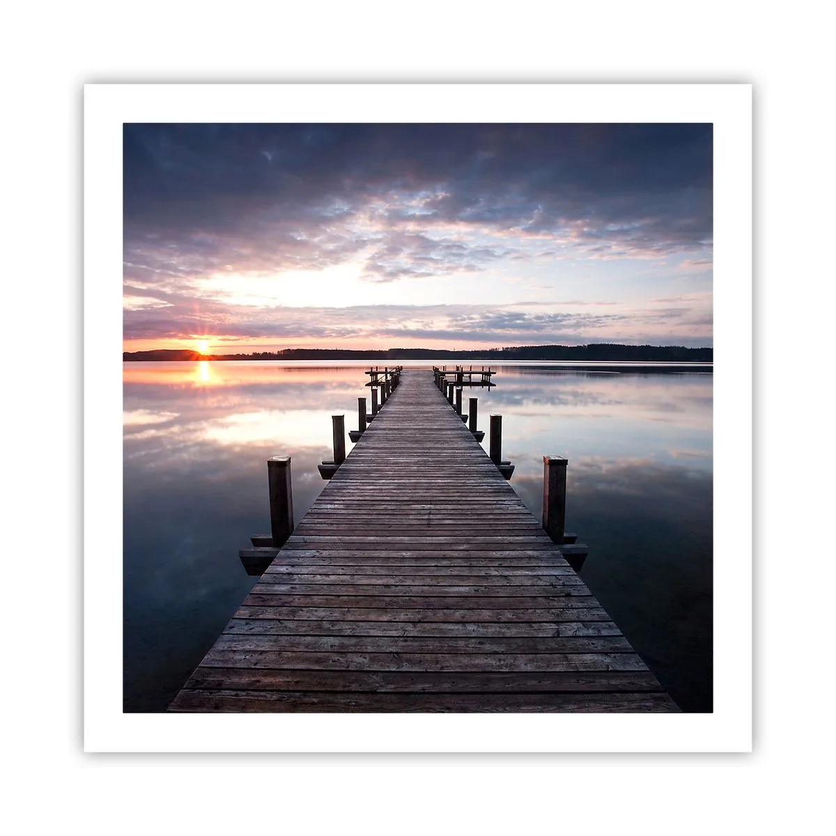 Plakat - Den tavse grænse mellem dag og nat - 60x60 cm