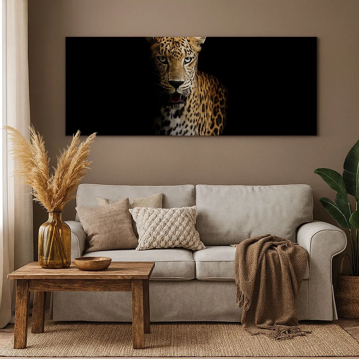 Lærredstryk - Billede på lærred - Mørk skønhed - 100x40 cm