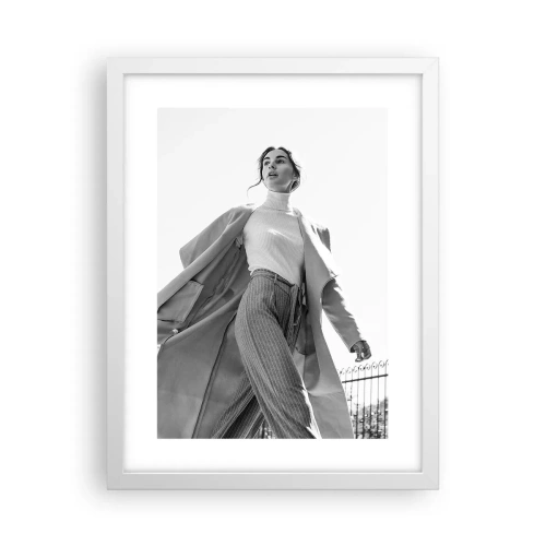 Plakat i hvid ramme - Kommer du med mig? - 30x40 cm