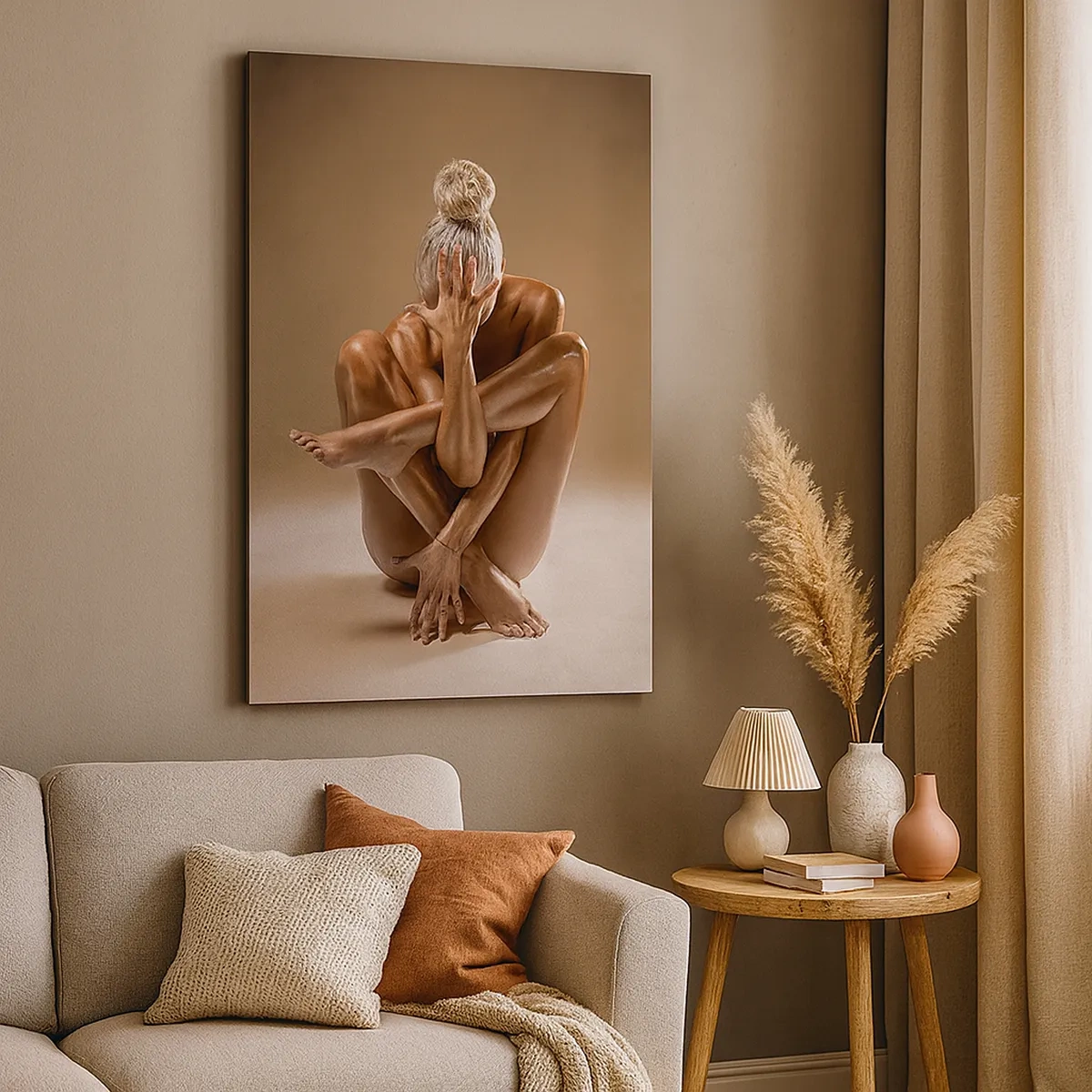 Lærredstryk - Billede på lærred - Enhed mellem krop og ånd - 50x70 cm