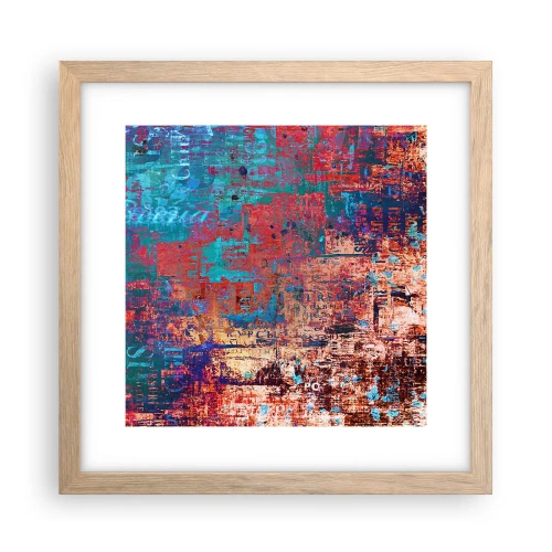 Plakat i ramme af lyst egetræ - Hukommelse og glemsel - 30x30 cm