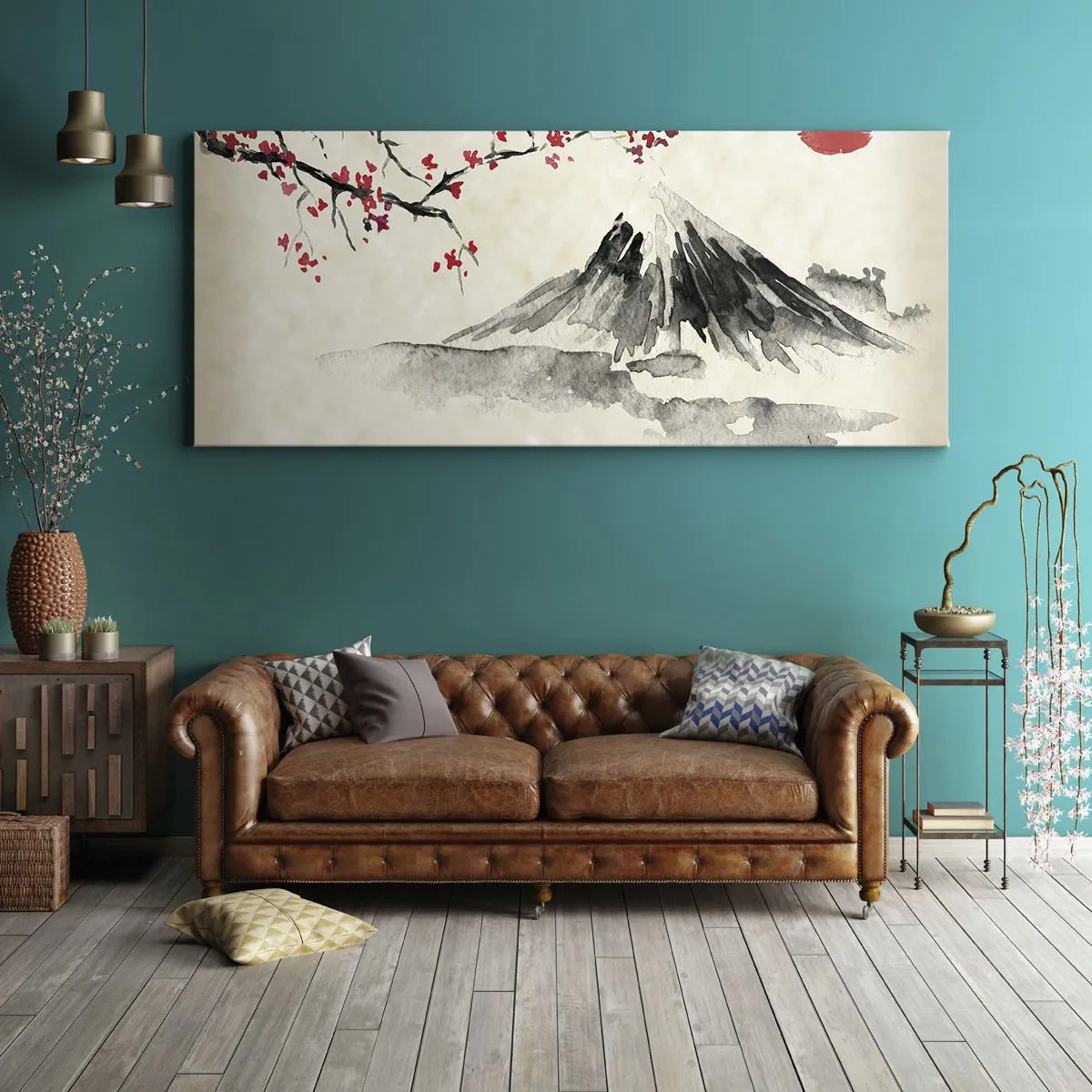 Lærredstryk - Billede på lærred - Bliv forelsket i Japan - 160x50 cm