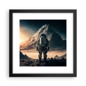 Plakat i sort ramme - En ny udfordring - 30x30 cm