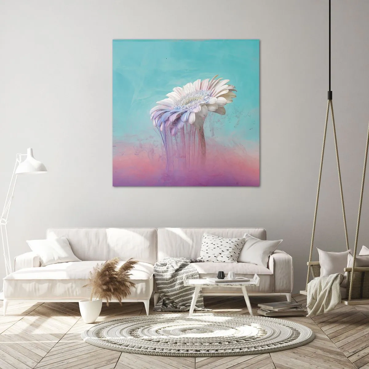 Lærredstryk - Billede på lærred - Blomster efter døden - 40x40 cm