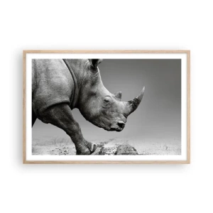 Plakat i ramme af lyst egetræ - En ustoppeli - 91x61 cm