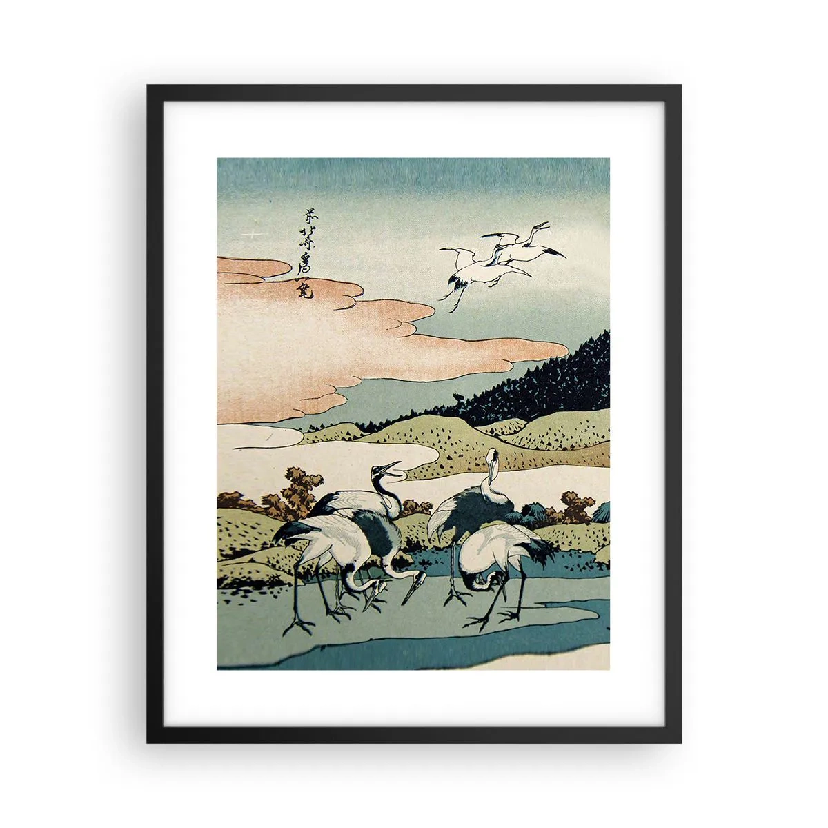 Plakat i sort ramme - I japansk ånd - 40x50 cm
