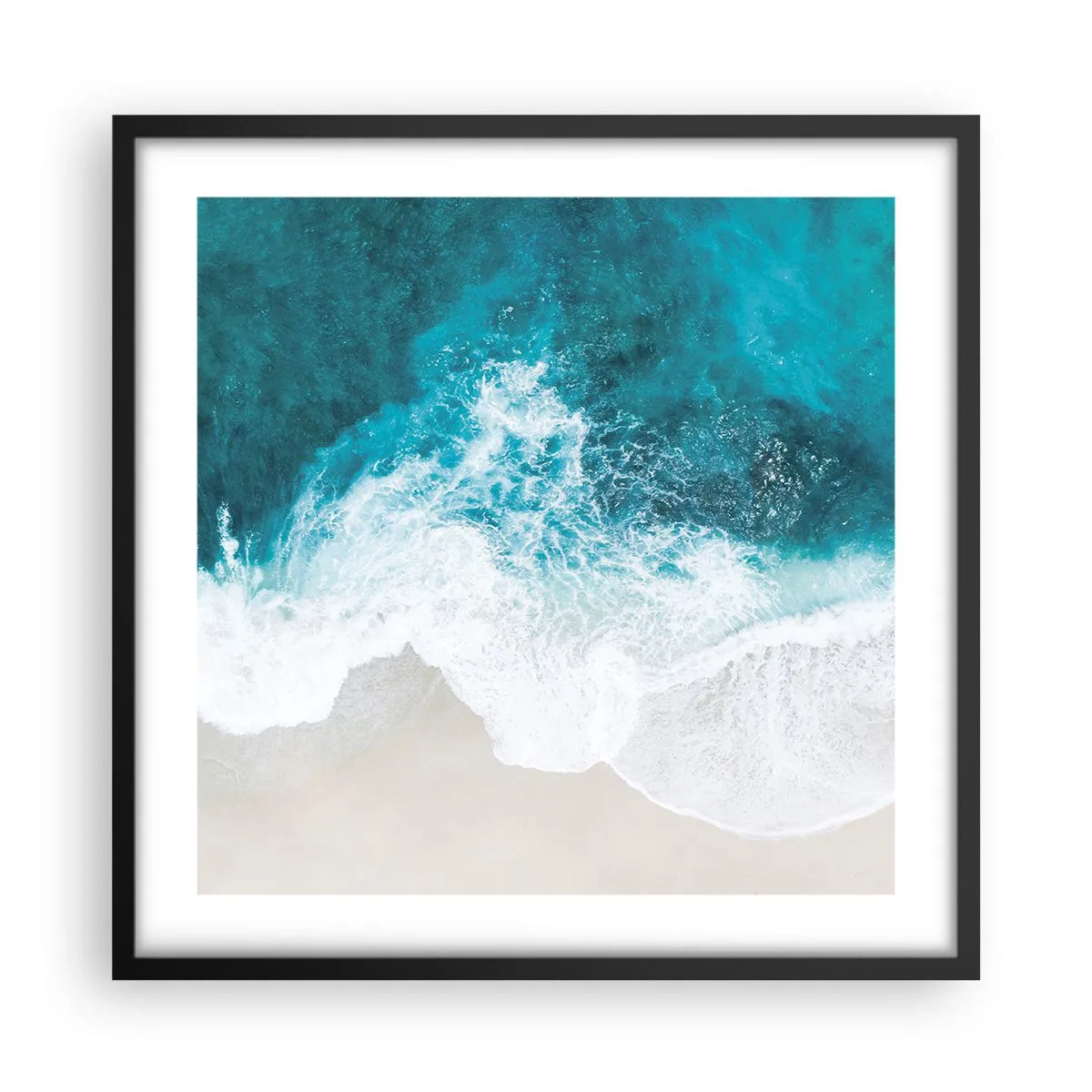 Plakat i sort ramme - Naturlig kærtegn - 50x50 cm