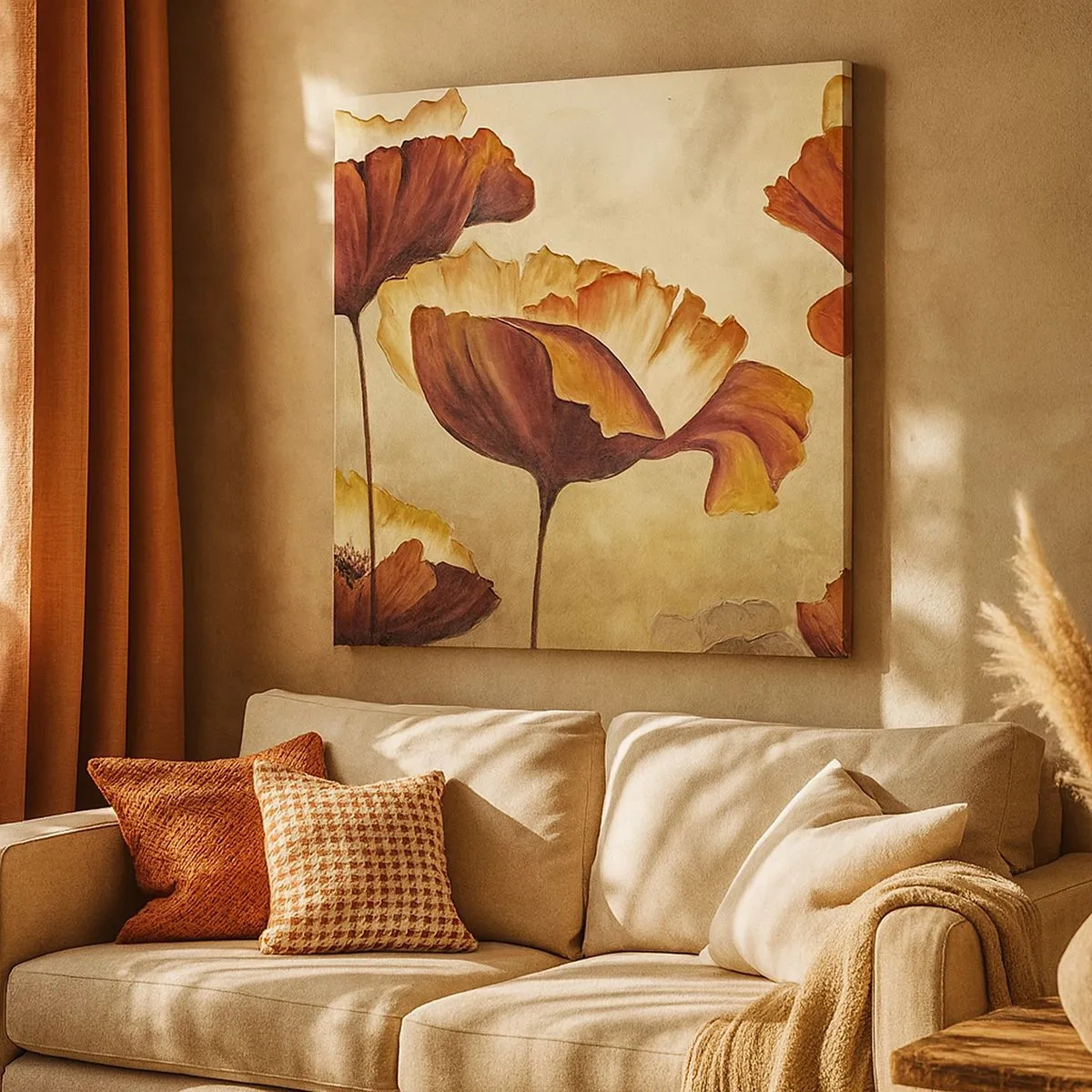 Lærredstryk - Billede på lærred - Marker - 30x30 cm