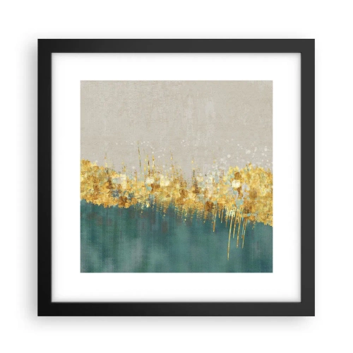 Plakat i sort ramme - Den gyldne grænse - 30x30 cm