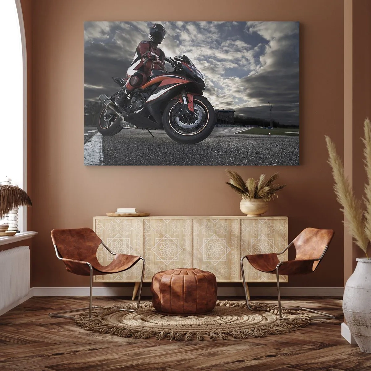 Lærredstryk - Billede på lærred - Mørkets rytter - 100x70 cm