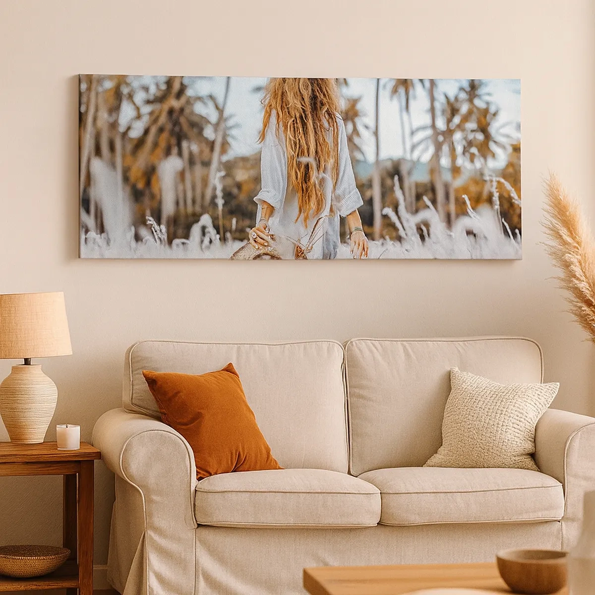 Lærredstryk - Billede på lærred - Født af græsdun - 30x30 cm