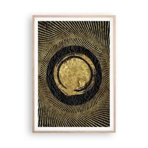 Plakat i ramme af lyst egetræ - Glamour-komposition - 70x100 cm