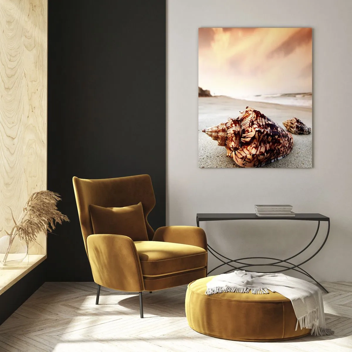 Billede på glas - Bølgebevægelser - 50x70 cm