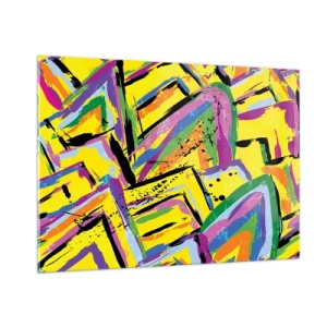 Billede på glas - Han råber af glæde - 100x70 cm