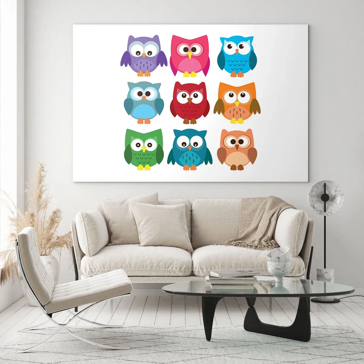 Billede på glas - Forskelle kan være morsomme - 100x70 cm