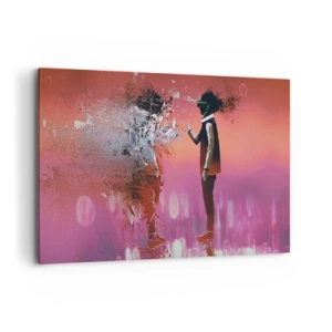 Lærredstryk - Billede på lærred - Er det muligt at se ind i sig selv? - 120x80 cm