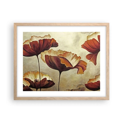 Plakat i ramme af lyst egetræ - Marker - 50x40 cm