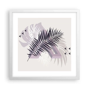 Plakat i hvid ramme - Skygge af en skygge - 40x40 cm