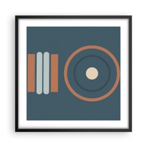 Plakat i sort ramme - Essensen af tingene - 50x50 cm