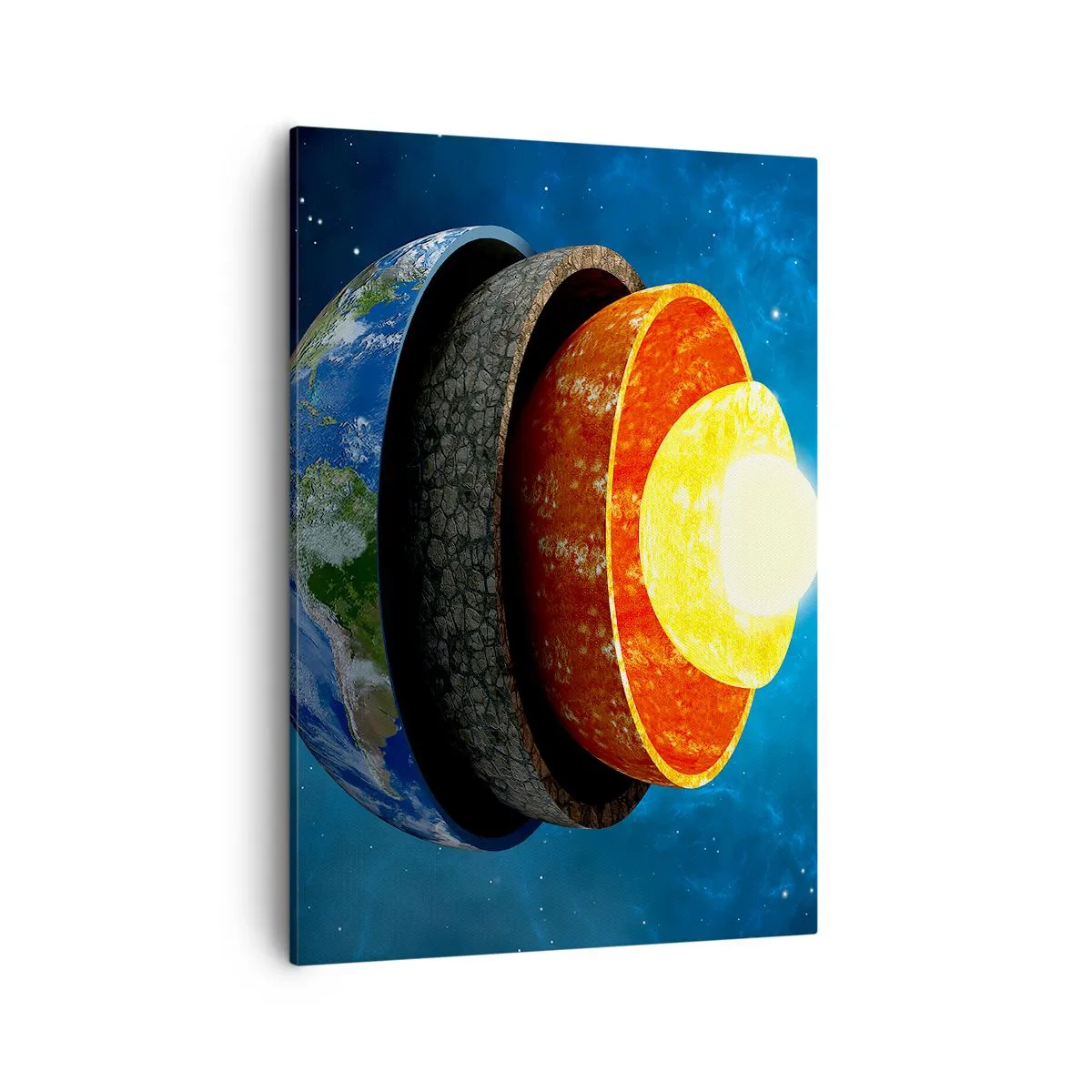 Lærredstryk - Billede på lærred - Ekspedition til jordens indre - 50x70 cm