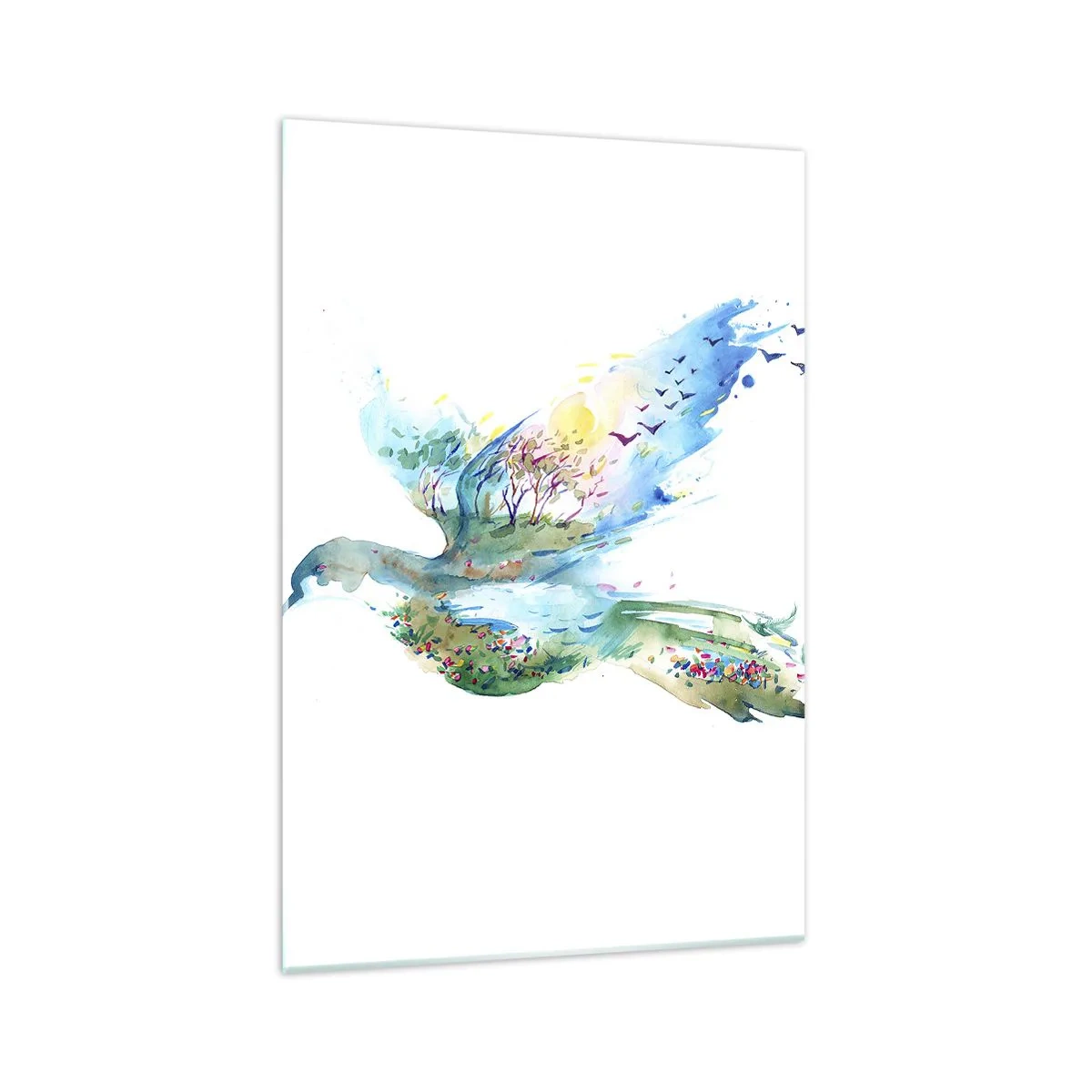 Billede på glas - På naturens vinger - 70x100 cm