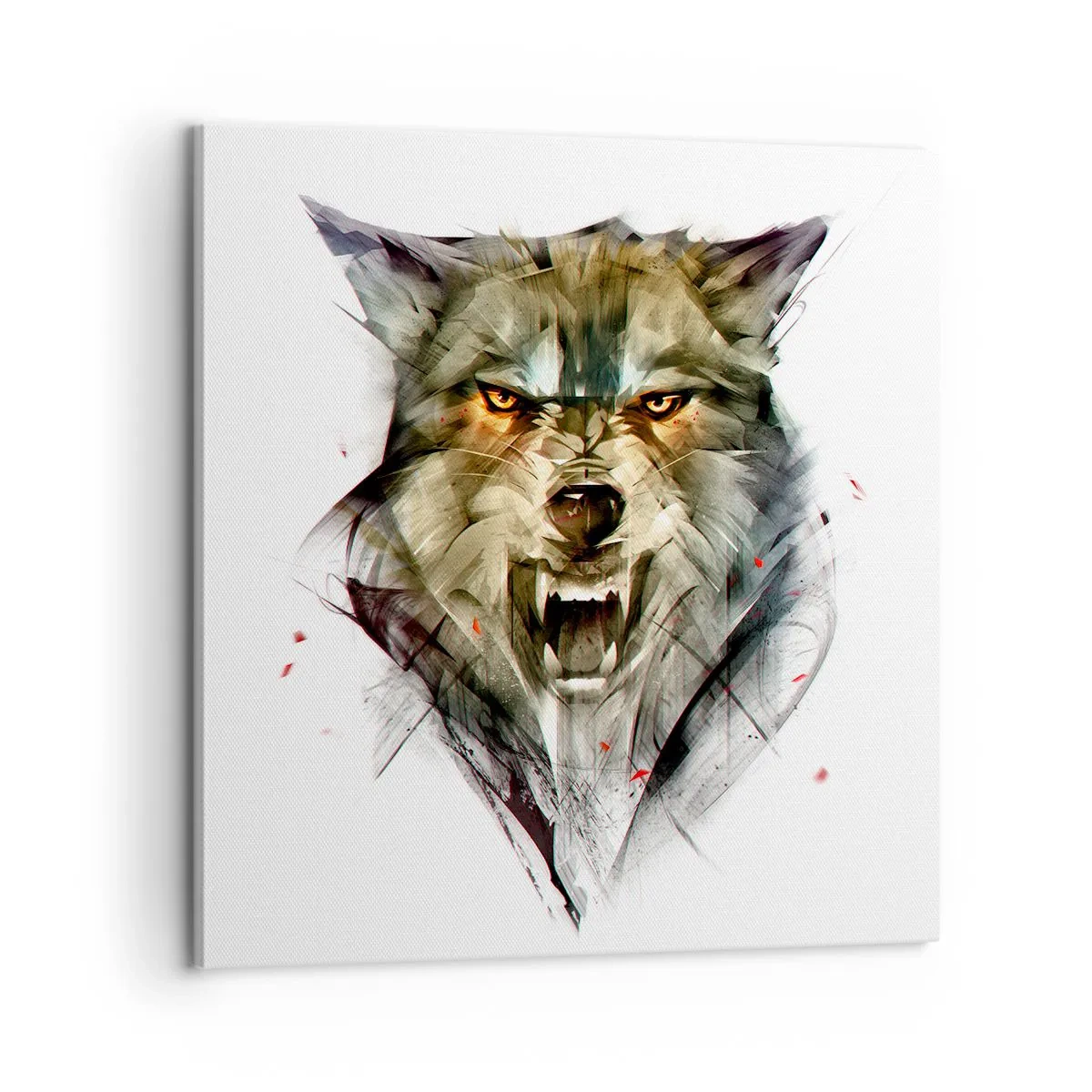 Lærredstryk - Billede på lærred - Ikke et skridt! - 60x60 cm