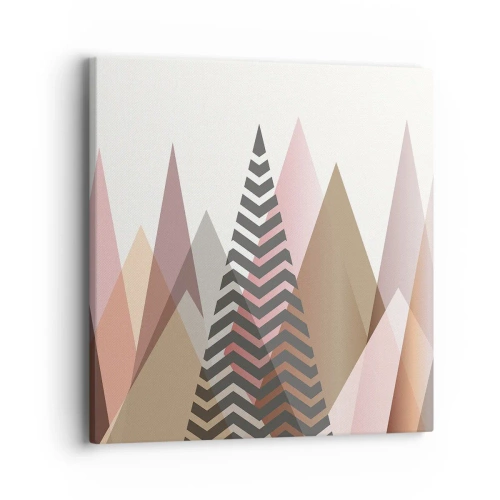 Lærredstryk - Billede på lærred - Pyramide udsigt - 40x40 cm