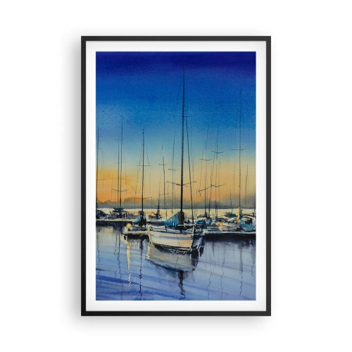 Plakat i sort ramme - Slutningen på en god dag - 61x91 cm