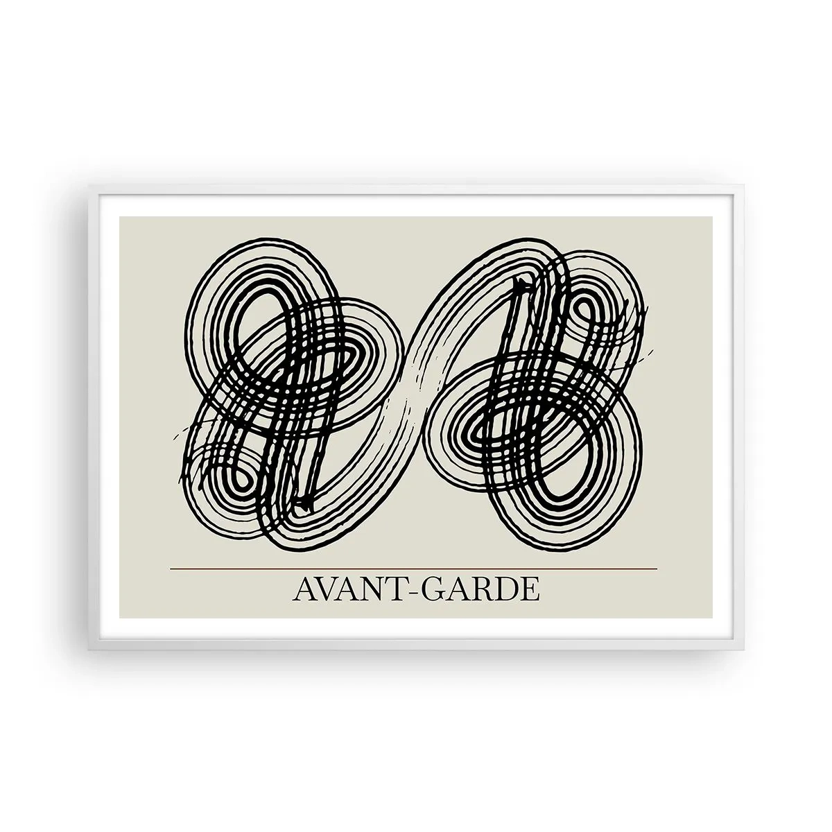 Plakat i hvid ramme - Det kom ud spontant - 100x70 cm