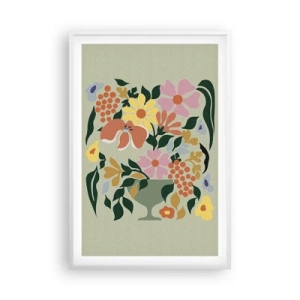 Plakat i hvid ramme - En buket fuld af liv - 61x91 cm
