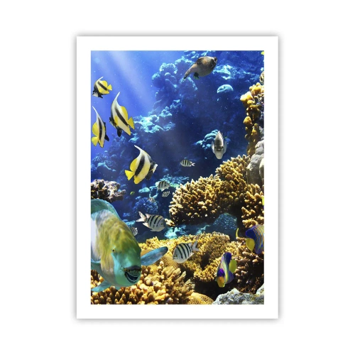 Plakat - Tung trafik på feriestien - 50x70 cm