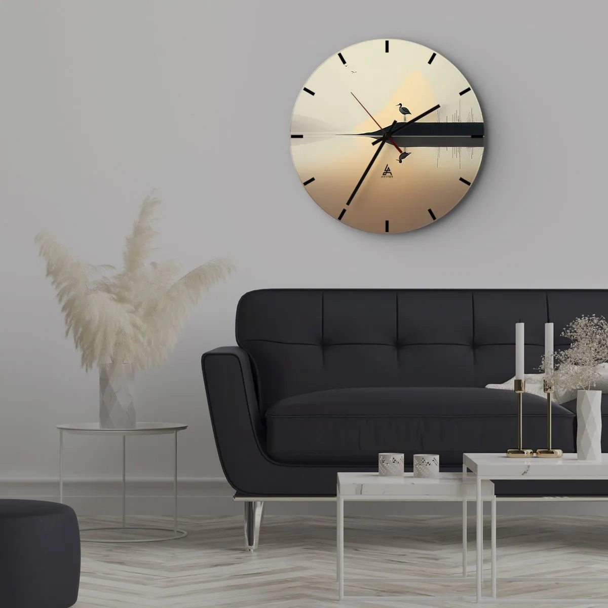 Vægur, Uret - Herre på søen - 40x40 cm